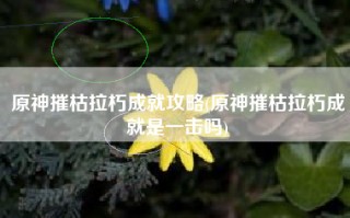 原神摧枯拉朽成就攻略(原神摧枯拉朽成就是一击吗)