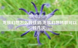 龙族幻想怎么转性别(龙族幻想转职可以转几次)