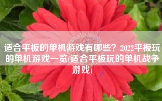 适合平板的单机游戏有哪些？2022平板玩的单机游戏一览(适合平板玩的单机战争游戏)