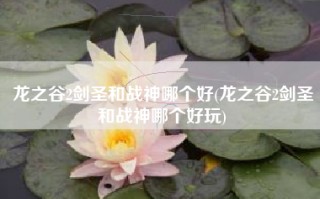 龙之谷2剑圣和战神哪个好(龙之谷2剑圣和战神哪个好玩)