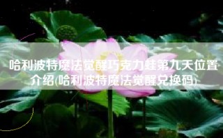 哈利波特魔法觉醒巧克力蛙第九天位置介绍(哈利波特魔法觉醒兑换码)