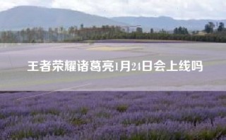 王者荣耀诸葛亮1月24日会上线吗