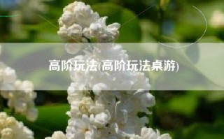 高阶玩法(高阶玩法桌游)
