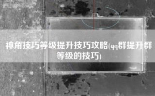 神角技巧等级提升技巧攻略(qq群提升群等级的技巧)
