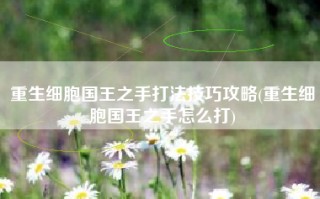重生细胞国王之手打法技巧攻略(重生细胞国王之手怎么打)
