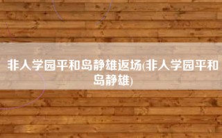 非人学园平和岛静雄返场(非人学园平和岛静雄)