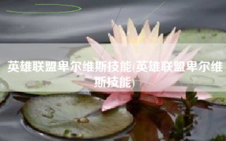 英雄联盟卑尔维斯技能(英雄联盟卑尔维斯技能)