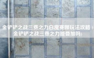 金铲铲之战三费之力白魔赛娜玩法攻略 (金铲铲之战三费之力能叠加吗)