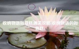 收纳物语如意糕通关攻略(收纳物语的如意糕)