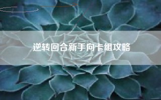 逆转回合新手向卡组攻略