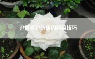 逃离僵尸防线的刷级技巧