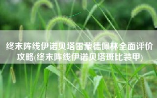 终末阵线伊诺贝塔雷蒙德佩林全面评价攻略(终末阵线伊诺贝塔斑比装甲)
