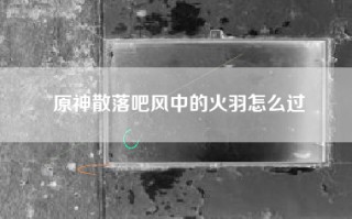 原神散落吧风中的火羽怎么过