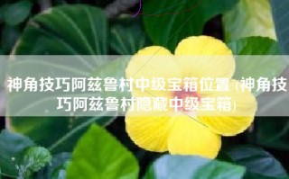 神角技巧阿兹鲁村中级宝箱位置 (神角技巧阿兹鲁村隐藏中级宝箱)