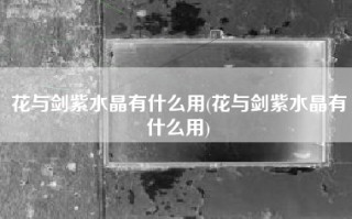 花与剑紫水晶有什么用(花与剑紫水晶有什么用)