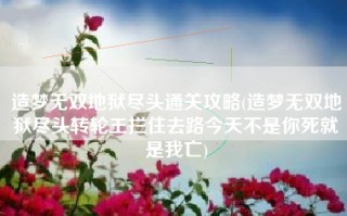 造梦无双地狱尽头通关攻略(造梦无双地狱尽头转轮王拦住去路今天不是你死就是我亡)
