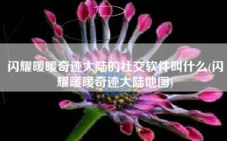 闪耀暖暖奇迹大陆的社交软件叫什么(闪耀暖暖奇迹大陆地图)