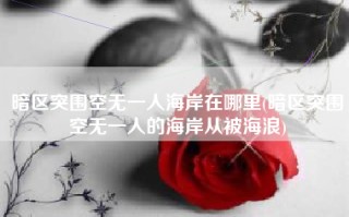 暗区突围空无一人海岸在哪里(暗区突围空无一人的海岸从被海浪)