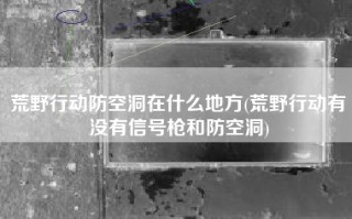 荒野行动防空洞在什么地方(荒野行动有没有信号枪和防空洞)