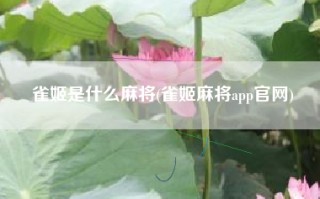 雀姬是什么麻将(雀姬麻将app官网)
