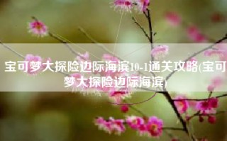 宝可梦大探险边际海滨10-1通关攻略(宝可梦大探险边际海滨)