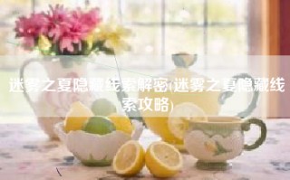 迷雾之夏隐藏线索解密(迷雾之夏隐藏线索攻略)