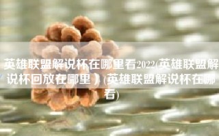 英雄联盟解说杯在哪里看2022(英雄联盟解说杯回放在哪里）(英雄联盟解说杯在哪看)