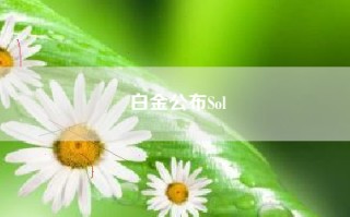 白金公布Sol