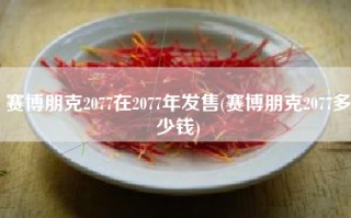 赛博朋克2077在2077年发售(赛博朋克2077多少钱)