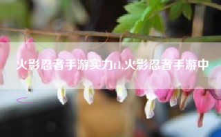 火影忍者手游实力t1,火影忍者手游中