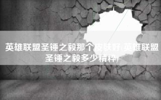 英雄联盟圣锤之毅那个皮肤好(英雄联盟圣锤之毅多少精粹)