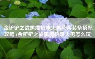 金铲铲之战黑魔执事火男阵容装备搭配攻略 (金铲铲之战黑魔执事火男怎么玩)