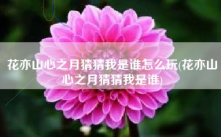 花亦山心之月猜猜我是谁怎么玩(花亦山心之月猜猜我是谁)