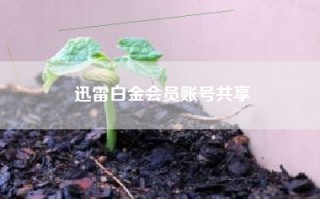 迅雷白金会员账号共享