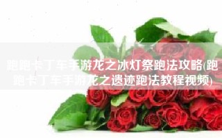 跑跑卡丁车手游龙之冰灯祭跑法攻略(跑跑卡丁车手游龙之遗迹跑法教程视频)