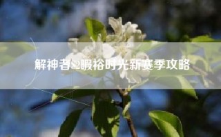 解神者S2暇裕时光新赛季攻略