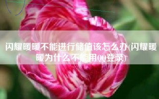 闪耀暖暖不能进行储值该怎么办(闪耀暖暖为什么不能用QQ登录)