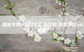 魂器学院BOSS打法汇总攻略(魂器学院boss图鉴)