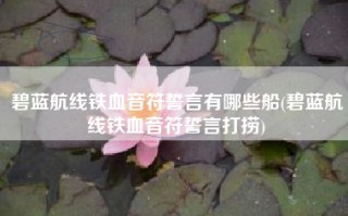 碧蓝航线铁血音符誓言有哪些船(碧蓝航线铁血音符誓言打捞)