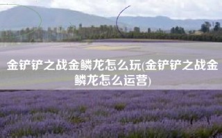 金铲铲之战金鳞龙怎么玩(金铲铲之战金鳞龙怎么运营)