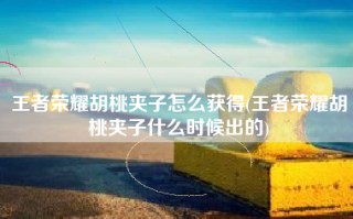 王者荣耀胡桃夹子怎么获得(王者荣耀胡桃夹子什么时候出的)