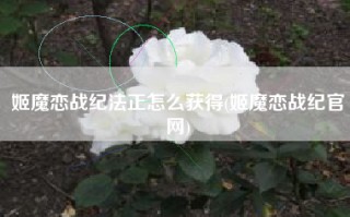 姬魔恋战纪法正怎么获得(姬魔恋战纪官网)