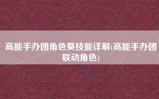 高能手办团角色葵技能详解(高能手办团联动角色)