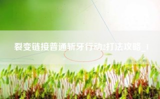 裂变链接普通斩牙行动2打法攻略_1
