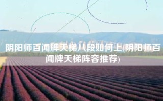 阴阳师百闻牌天梯八段如何上(阴阳师百闻牌天梯阵容推荐)