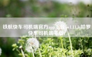 铁航快车司机端官方app下载  v1.11.3(哈罗快车司机端下载)