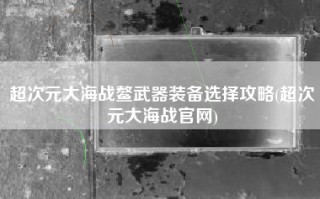 超次元大海战鳌武器装备选择攻略(超次元大海战官网)