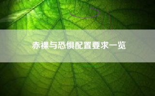 赤裸与恐惧配置要求一览