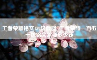 王者荣耀铭文139级截图_王者荣耀一百五十级铭文需要多少钱