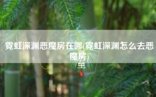 霓虹深渊恶魔房在哪(霓虹深渊怎么去恶魔房)